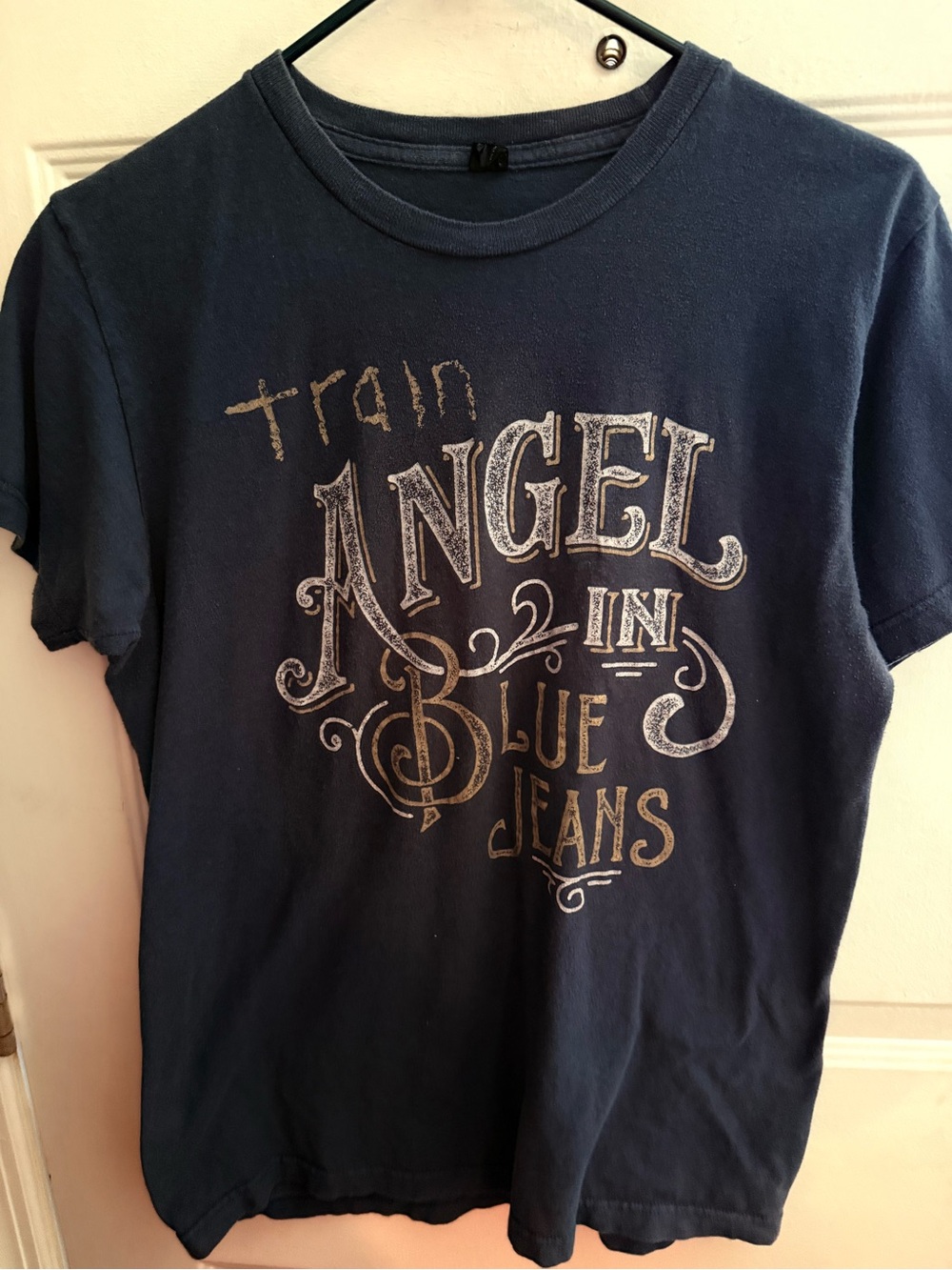 Navy Graphic Tee - Angel in Blue Jeans medium